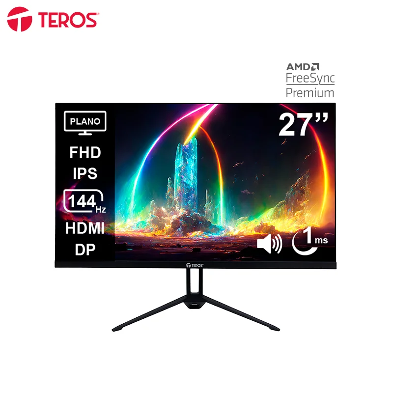 Teros Monitor LED 27 Teros Mod 2714S Panel IPS 144HZ / 1RMS / DP / HDMI / Parlantes