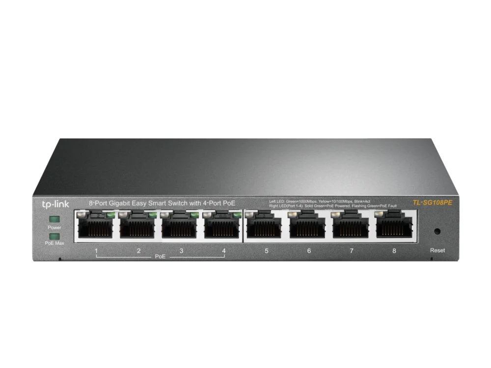 TP-Link Switch 8 Puertos SG108PE 8P Gigabyte